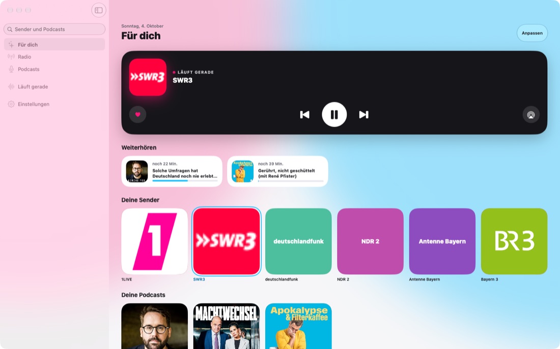 netRadio für Mac: Für dich
