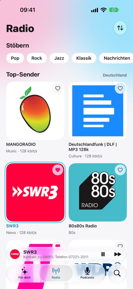iPhone: Top-Radiosender